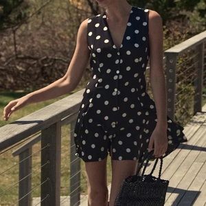 RARE DÔEN Aubrey Polka Dot Mini Dress